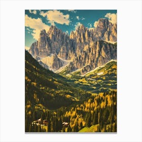 Dolomiti Bellunesi National Park Italy Vintage Poster Canvas Print