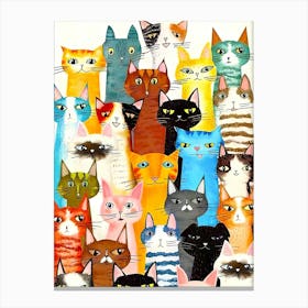 Many Cats Canvas Print