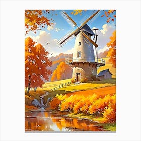 Autumn Windmill Canvas Print