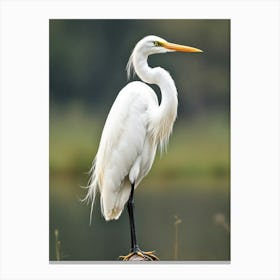 Calm Great Egret Canvas Print