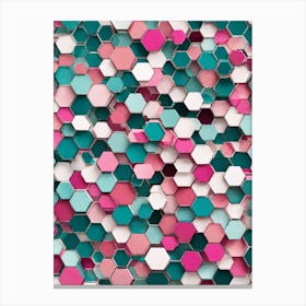 3d Hexagonal Background 1 Canvas Print