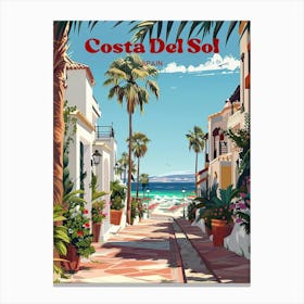 Costa Del Sol Spain Andalusia Travel Art Canvas Print