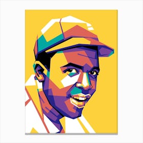 Jackie Robinson Wpap Canvas Print