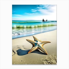 Starfish On The Beach Canvas Print