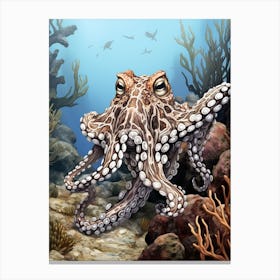 Mimic Octopus Oil Painting 1 Canvas Print