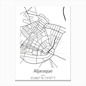 Aljaraque,Spain Minimalist Map Canvas Print