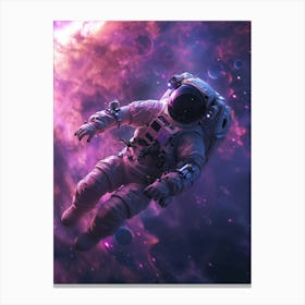 Floating Astronaut In Space Canvas Print