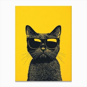 Cat In Sunglasses Canvas Print Canvas Print