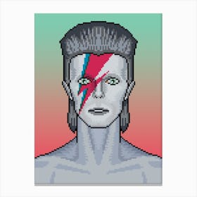 Bowie Pixel Canvas Print