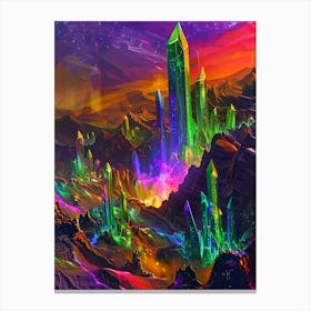 Crystals on the desert Canvas Print