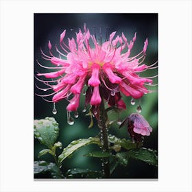 Bee Balm Wildflower In South Western Style (1) Canvas Print