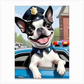 Police Dog-Reimagined Canvas Print