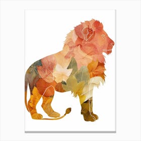 Barbary Lion In Different Seasons Clipart 3 Canvas Print