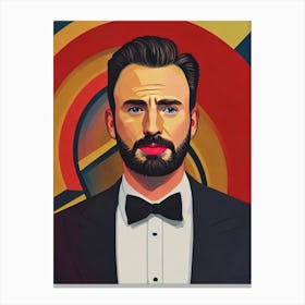 Chris Evans Illustration Movies Canvas Print