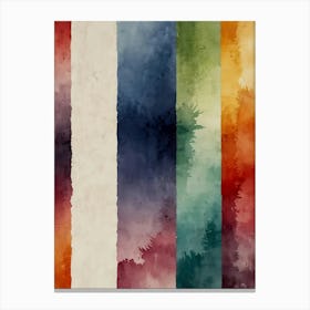 Watercolor Stripes Canvas Print