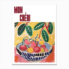 Mon Cheri Poster Cherry Painting Matisse Style 11 Canvas Print