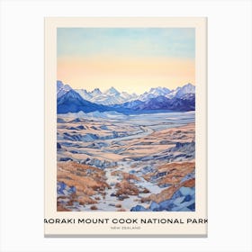 Aoraki Mount Cook National Park New Zealand 1 Poster Canvas Print