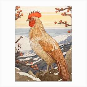 Bird Illustration Grouse 2 Canvas Print