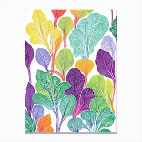 Mustard Greens Marker vegetable Canvas Print