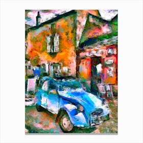 Classic Car In The Street Canvas Print