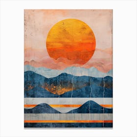 Sunset In The Mountains 10 Canvas Print