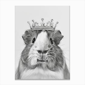 Guinea Pig With Crown 2 Canvas Print