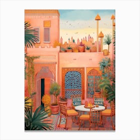 Marrakech Morocco 1 Illustration Canvas Print