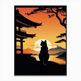 Japan Cat Art 6 Canvas Print