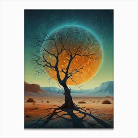 Tree In The Desert 1 Canvas Print