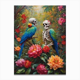 Parrot skeletons  Canvas Print