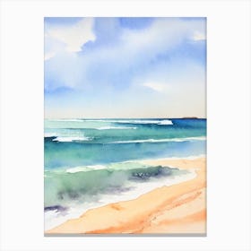 Yallingup Beach, Australia Watercolour Canvas Print