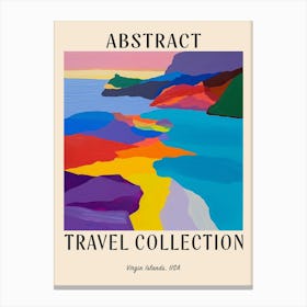 Abstract Travel Collection Poster Virgin Islands Us 2 Canvas Print