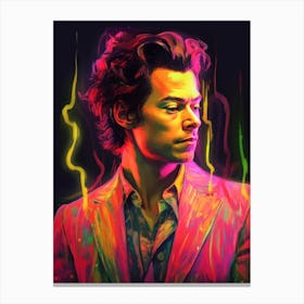 Harry Styles Neon Canvas Print