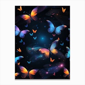 Colorful Butterflies In The Sky Canvas Print