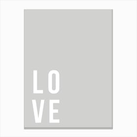Love Grey Canvas Print