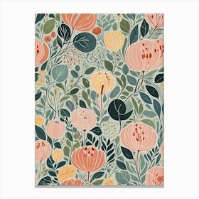 Floral Tapestry Canvas Print