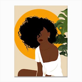 Afro Girl 2 Canvas Print