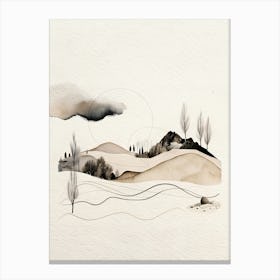 Artsy Landscape Watercolor Canvas Print