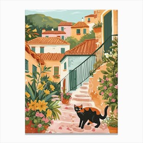 Manx Cat Storybook Illustration 2 Canvas Print