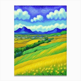 Field Of Yellow Flowers Canvas Print