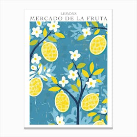 Mercado De La Fruta Lemons Illustration 5 Poster Canvas Print
