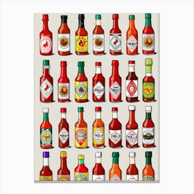 Hot Sauces 1 Canvas Print