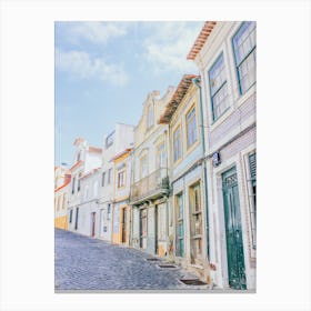 Colorful Row In Portugal Canvas Print