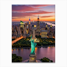 Energy and Motion Statue of Liberty Canvas Print