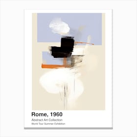 World Tour Exhibition, Abstract Art, Rome, 1960 7 Canvas Print