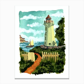 Beach Lighthouse Canvas Print