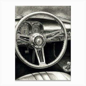 Chevrolet Corvette Steering Wheel Canvas Print