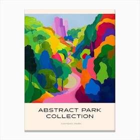 Abstract Park Collection Poster Namsan Park Seoul South Korea 2 Canvas Print