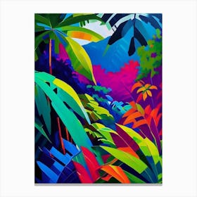 Costa Rica Colourful Painting Tropical Destination Canvas Print