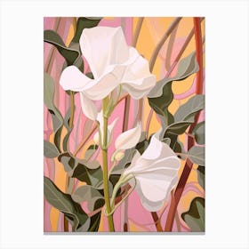 Sweet Pea 1 Flower Painting Canvas Print